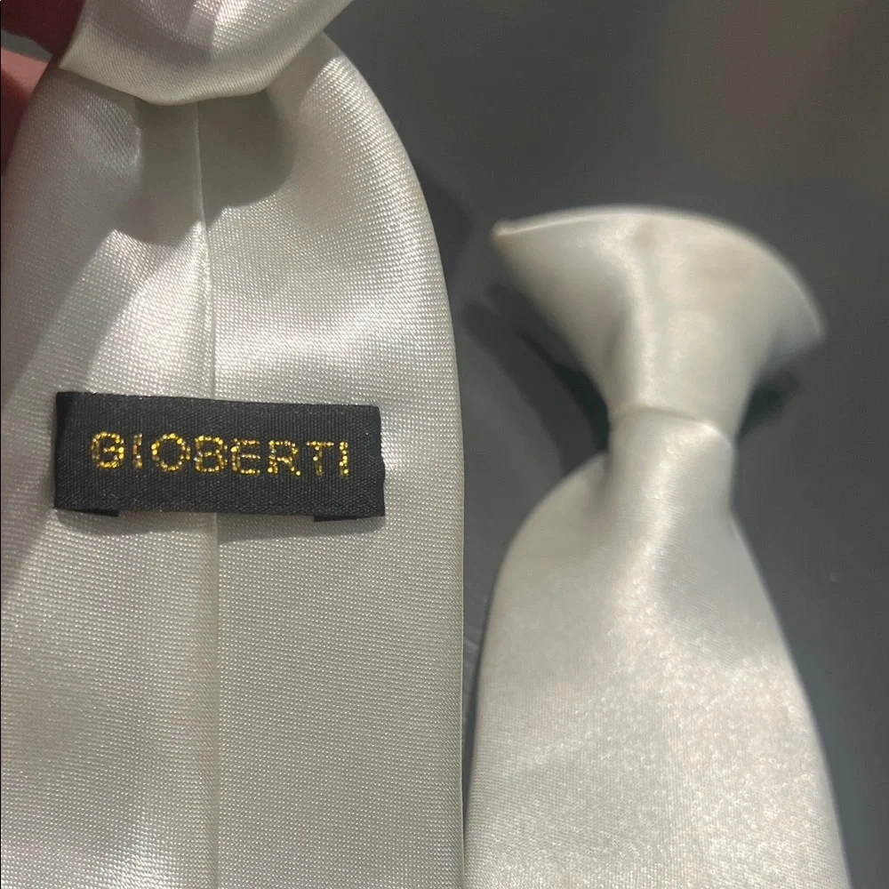 Elegant toddler white satin Ties